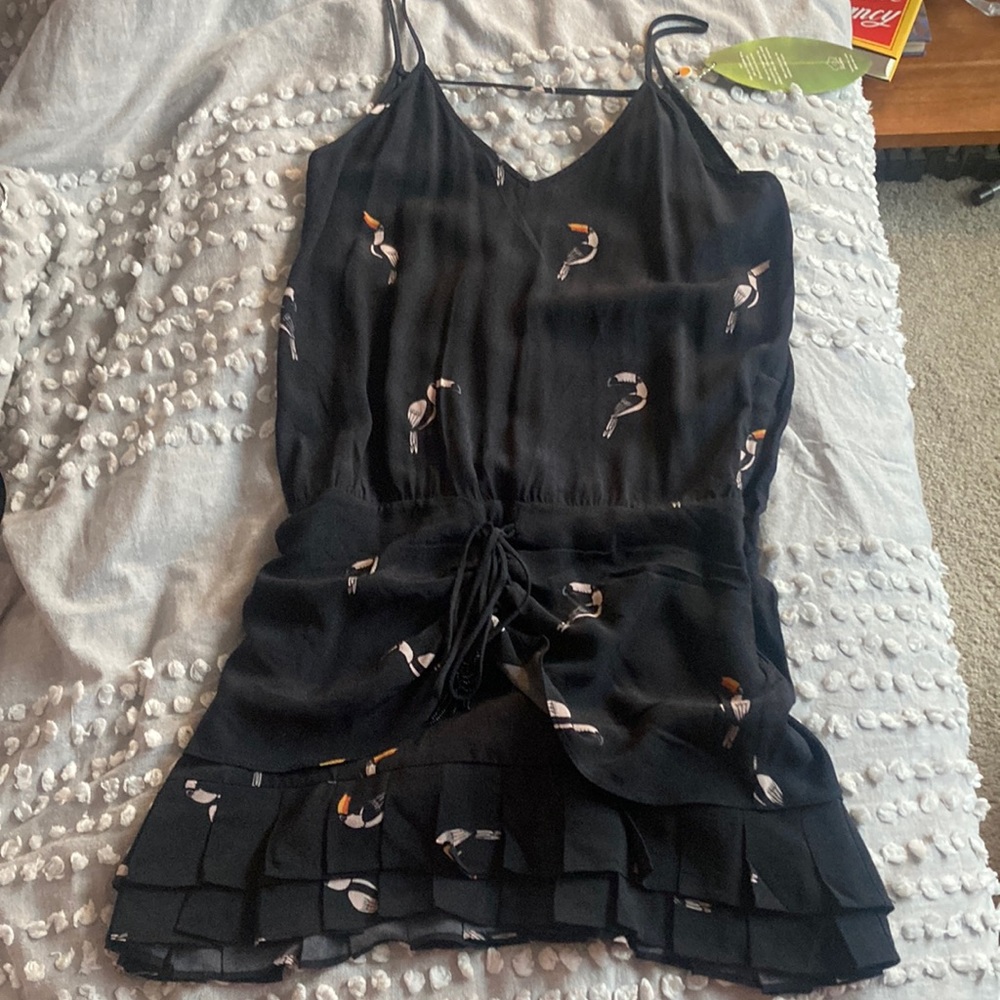 Farm Rio jungle toucan sleeveless dress